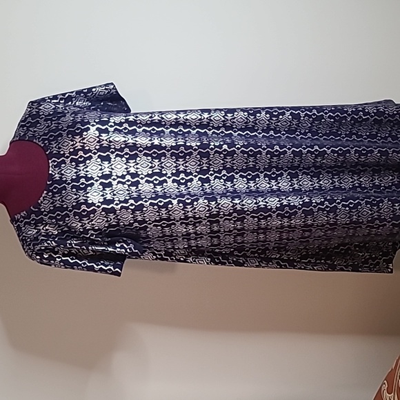 Blue and Metallic Silver Dress - Picture 2 of 4